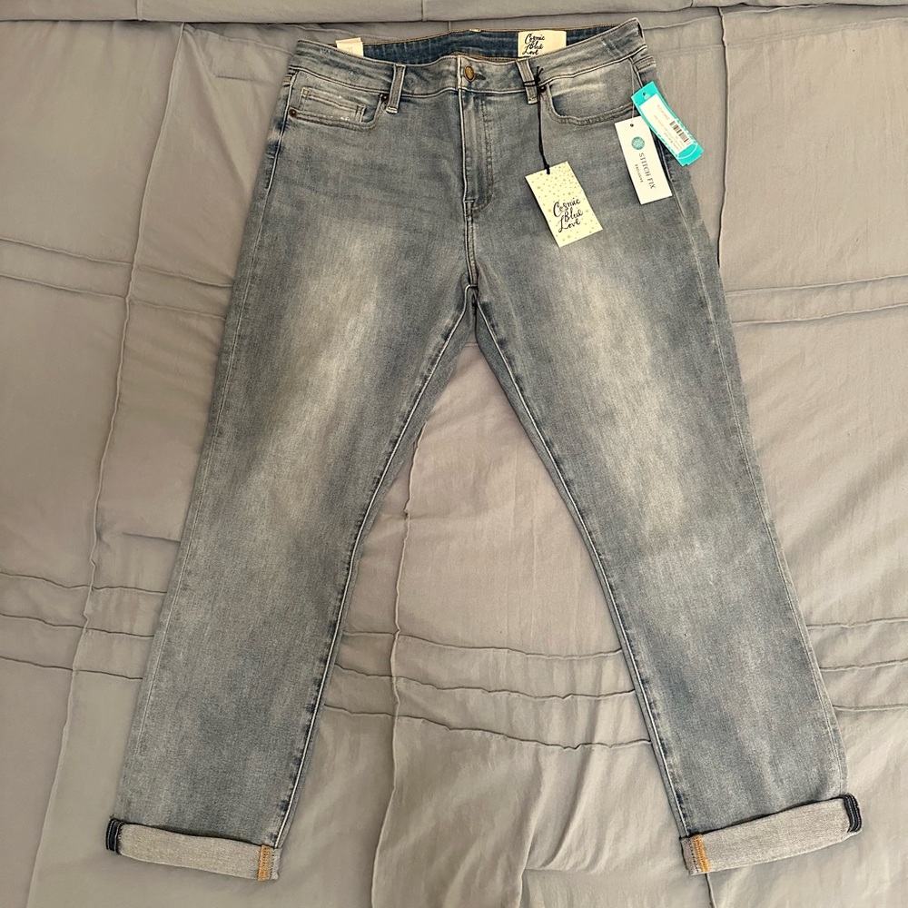 Cosmic Blue Love Jeans. Size 16. NWT